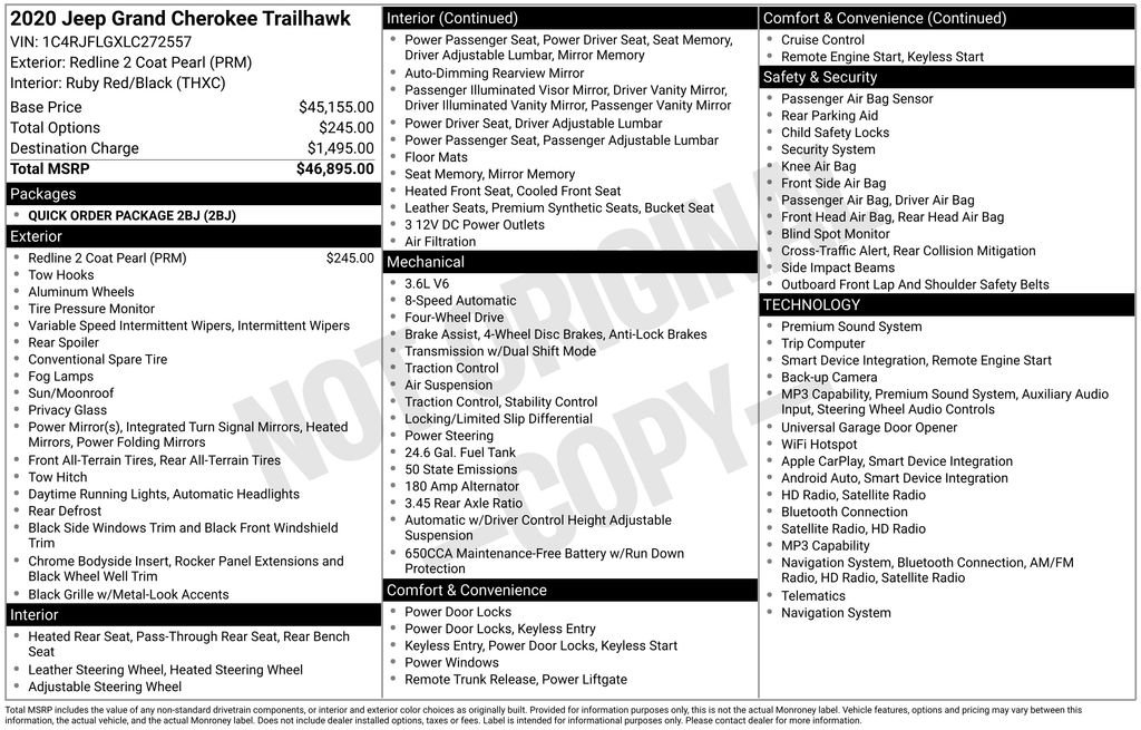 Used 2020 Red Jeep Trailhawk image 4