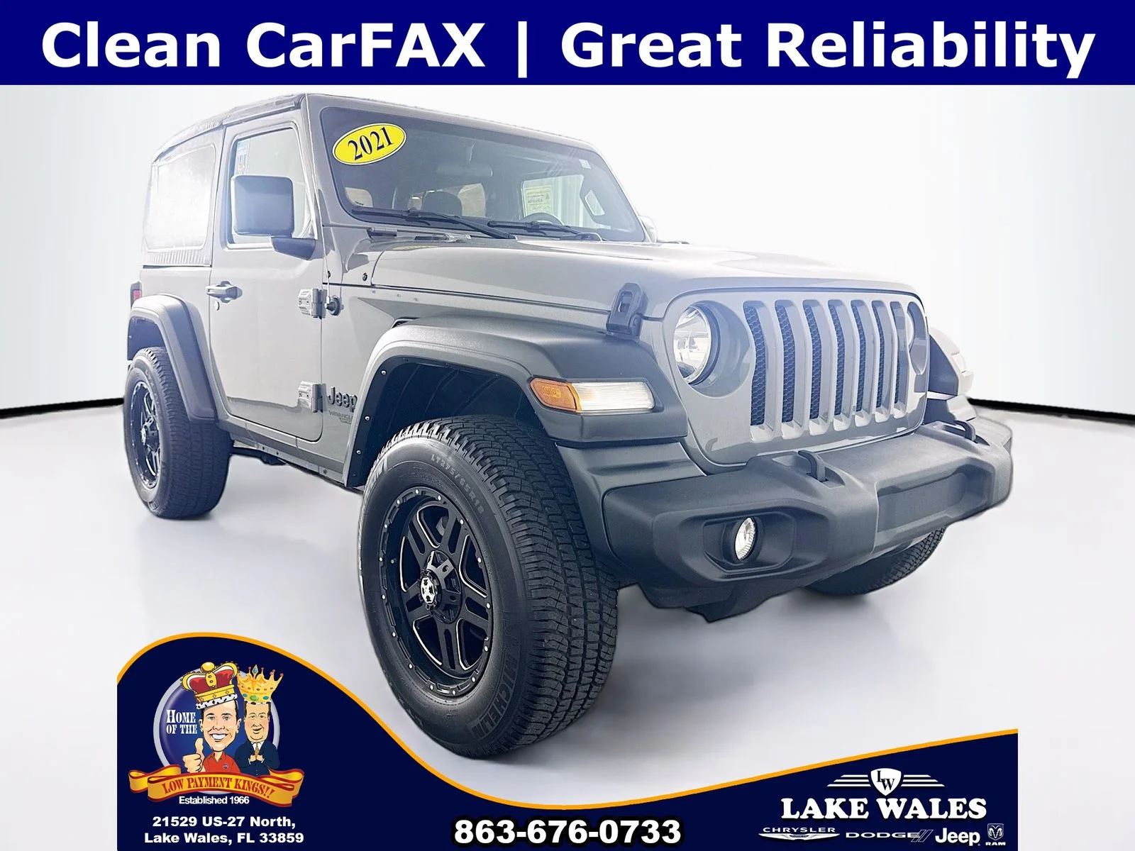 Used 2021 Gray Jeep Sport S image 1