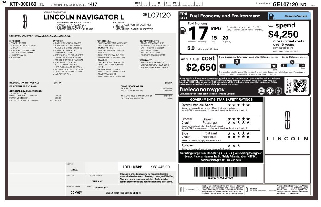 Used 2016 White Lincoln Select image 2