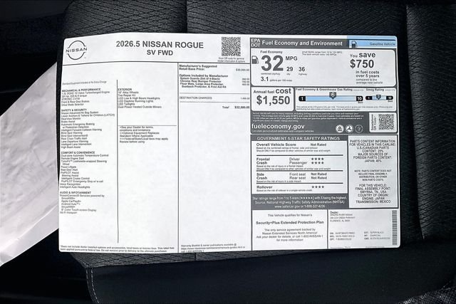 New 2026 Nissan Rogue SV 4D Sport Utility