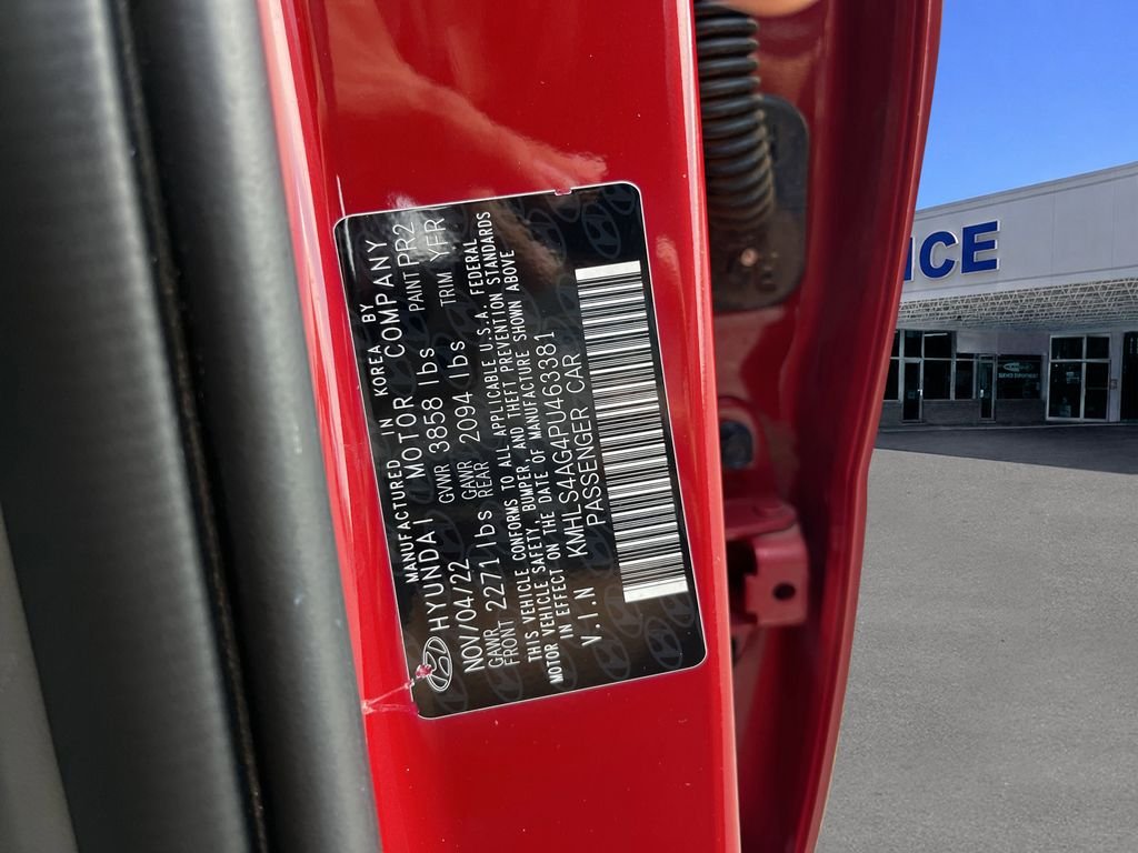 Used 2023 Scarlet Red Pearl Hyundai SEL image 25