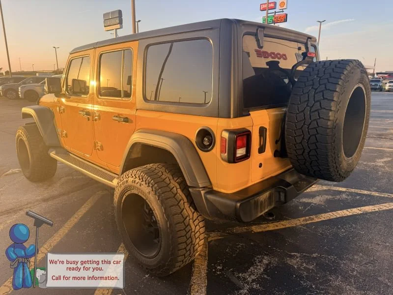 Used 2018 Baja Yellow Clearcoat Jeep Sport image 3