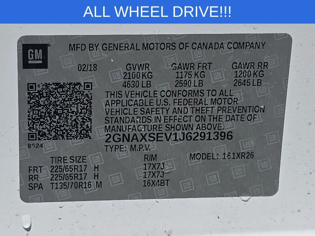 Certified Used 2018 White Chevrolet LT image 35