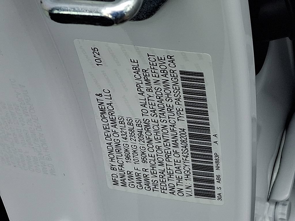 Certified Used 2025 Platinum White Pearl Honda 1.5T SE image 63