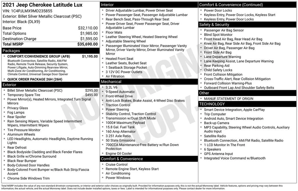 Used 2021 Silver Jeep Latitude Lux image 10