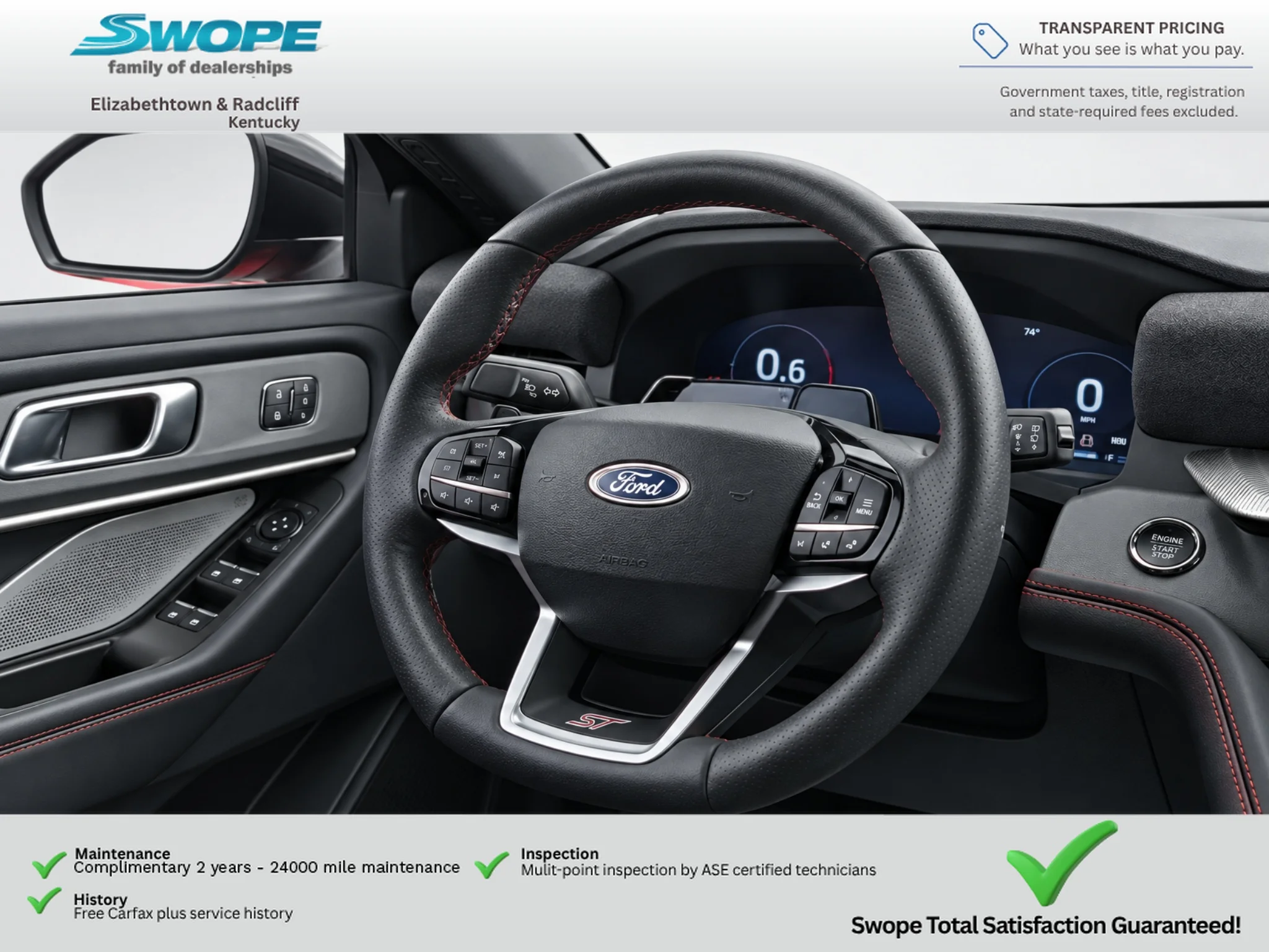 Used 2025 Rapid Red Metallic Tinted Clearcoat Ford ST image 20