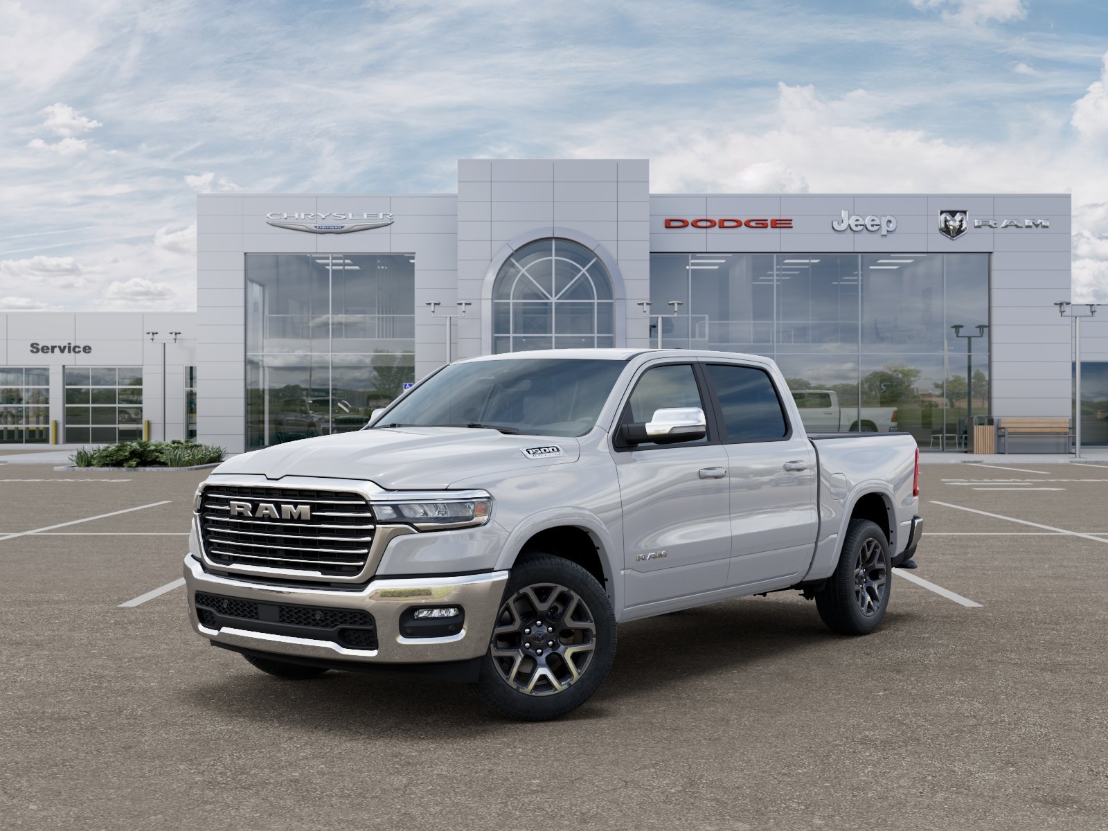 New 2026 Bright White Clear-Coat Exterior Paint RAM Laramie image 27