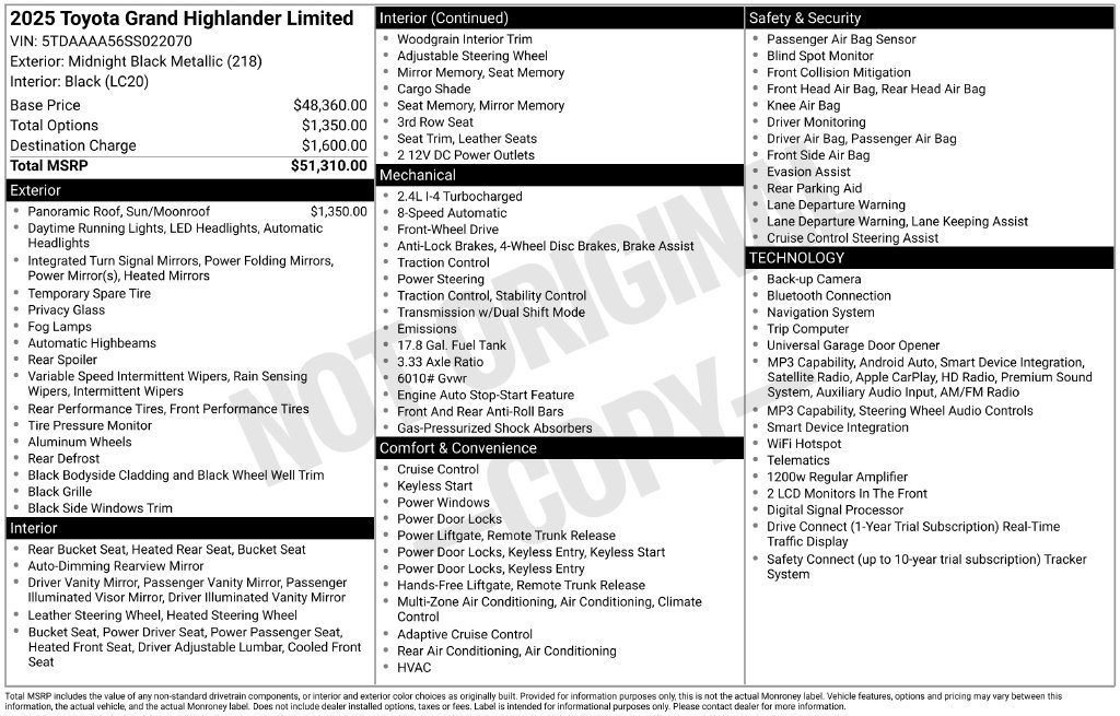 Used 2025 Black Toyota Limited image 2