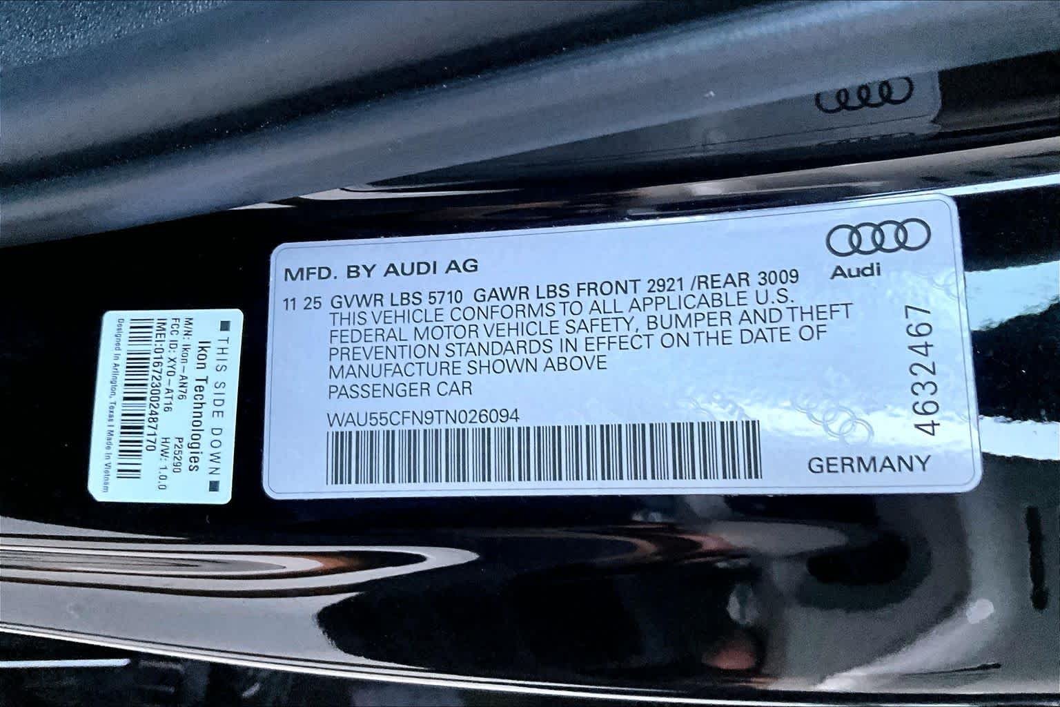 Used 2026 Mythos Black Metallic Audi Premium Plus image 35