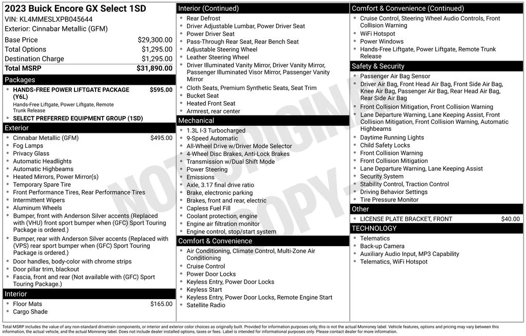 Used 2023 Red Buick Select image 35