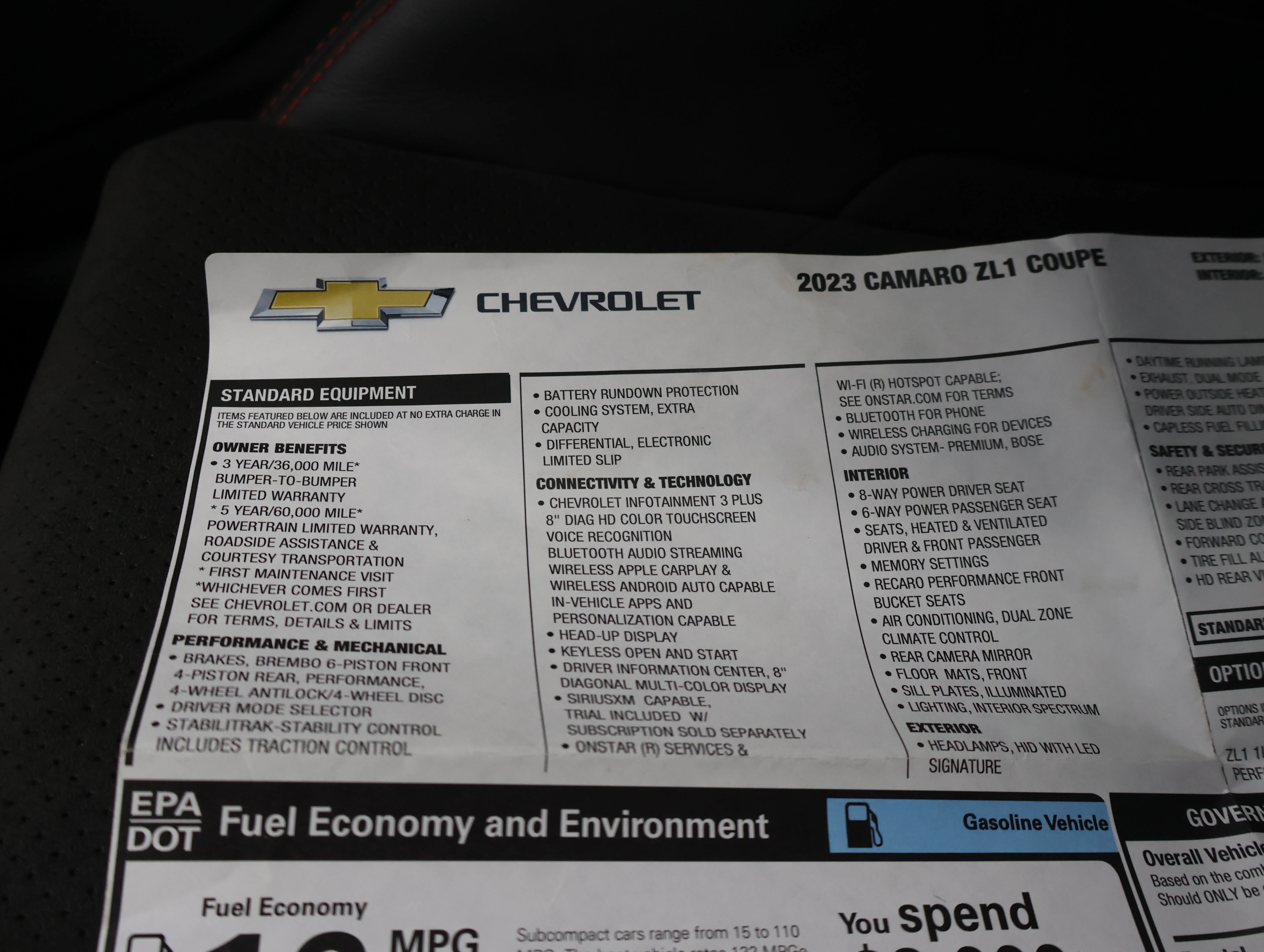 Used 2023 Riverside Blue Metallic Chevrolet ZL1 image 58