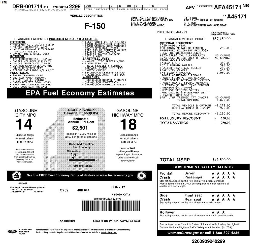 Used 2010 Blue Ford FX4 image 9