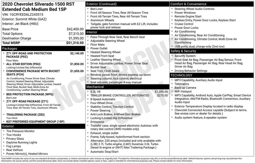 Used 2020 Summit White Chevrolet RST image 5