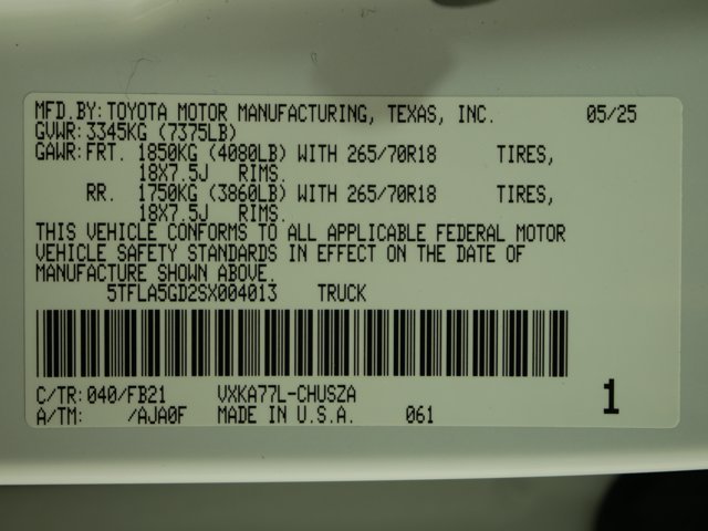 Certified Used 2025 Ice Cap Toyota Double Cab SR5 Long Bed w/ Convenience Pkg image 31