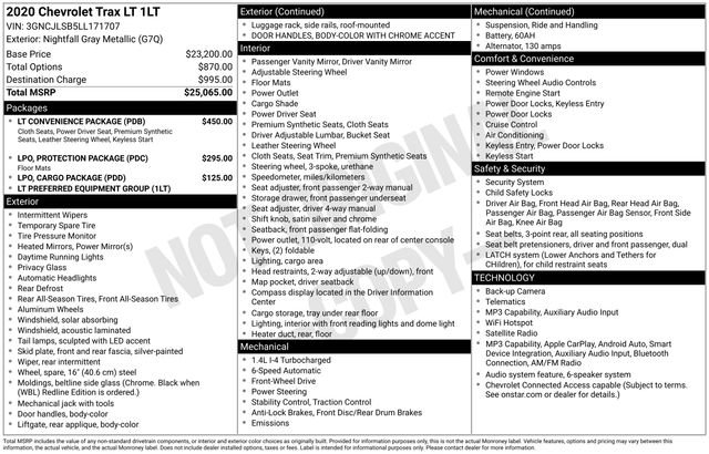 Used 2020 Nightfall Gray Metallic Chevrolet LT image 9