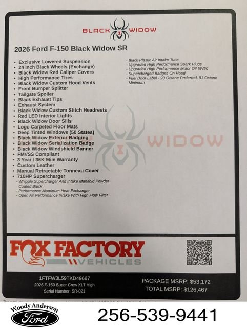 New 2026 Agate Black Metallic Ford XLT Black Widow image 19