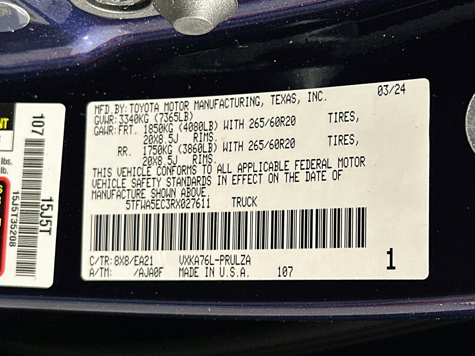 Used 2024 Blueprint Toyota Limited image 32
