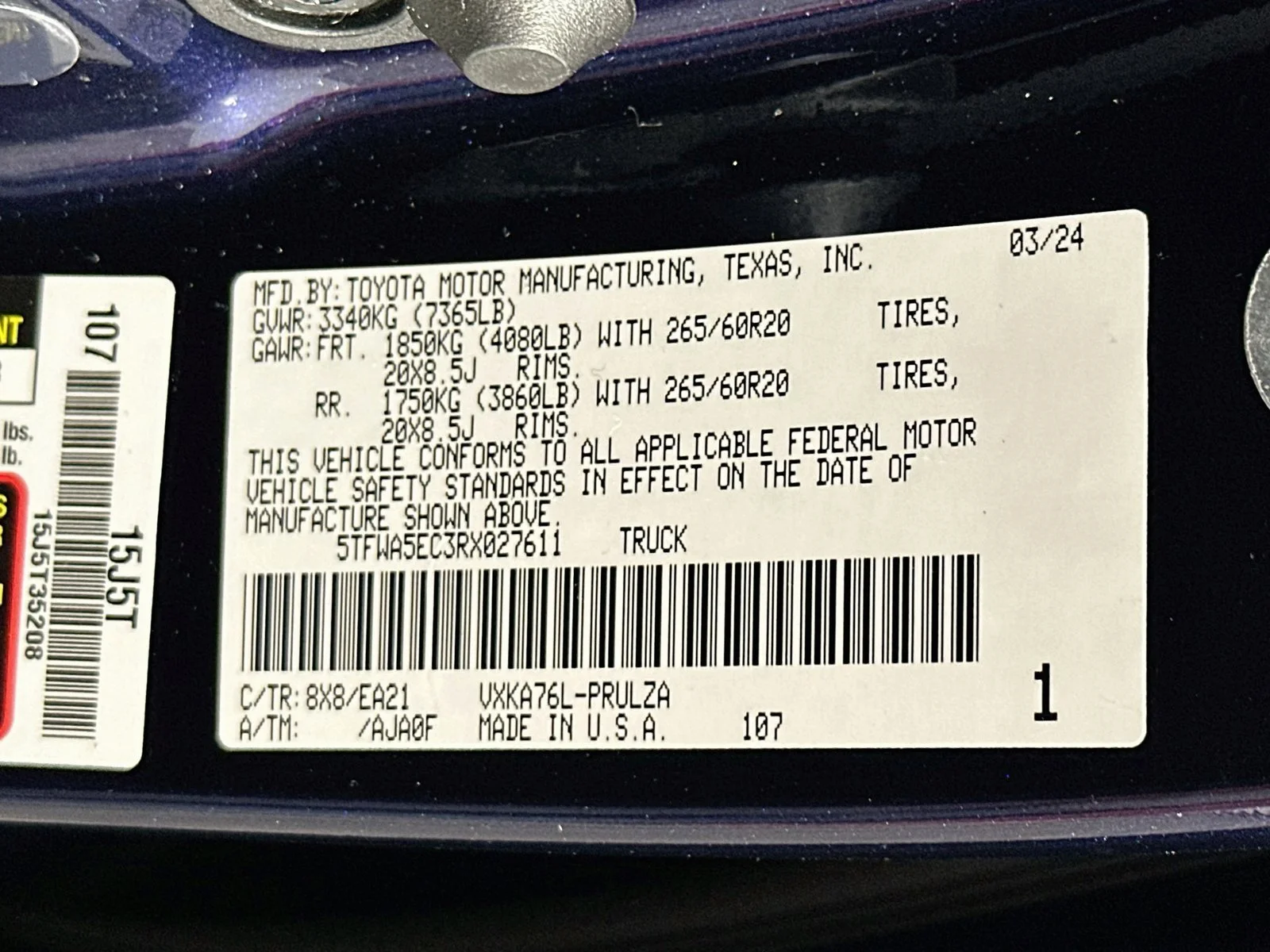 Used 2024 Blueprint Toyota Limited image 32