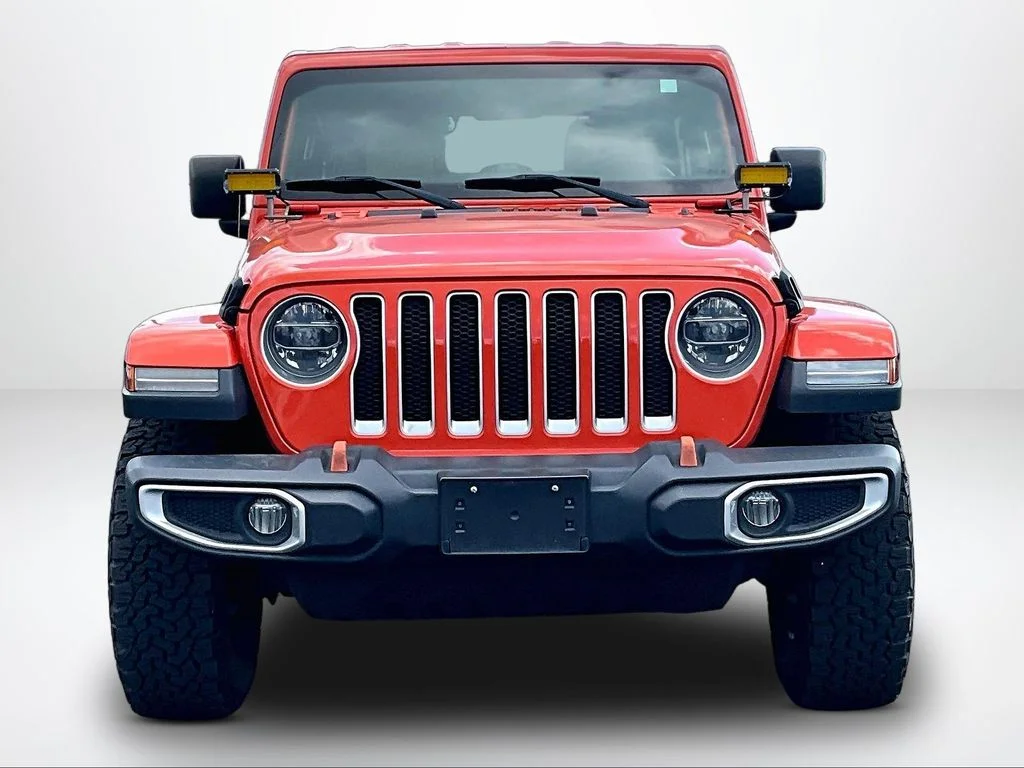 Used 2018 Orange Jeep Unlimited Sahara image 3