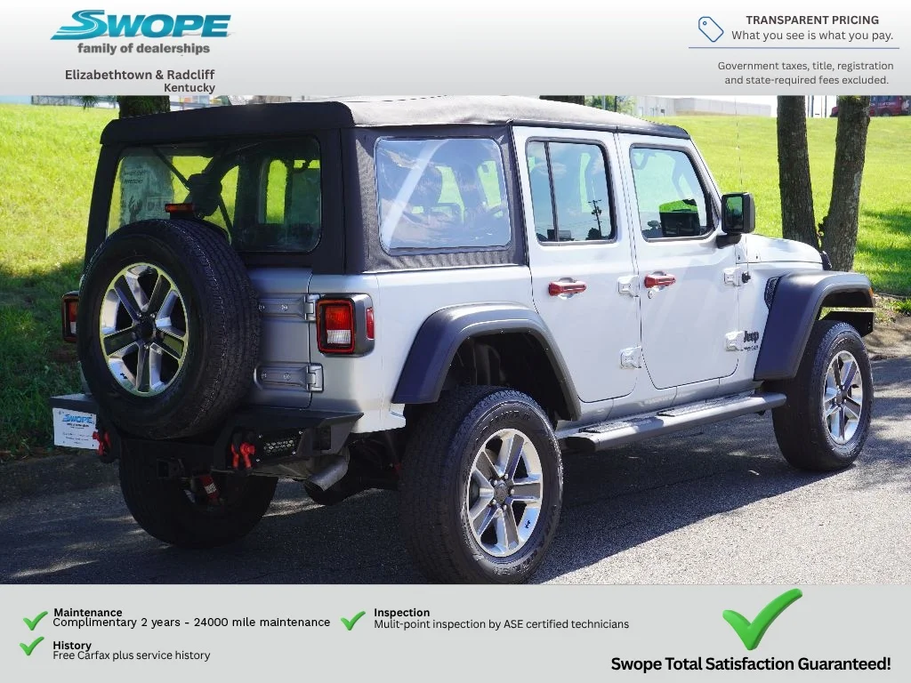Used 2022 Silver Zynith Clearcoat Jeep Unlimited Sport image 3