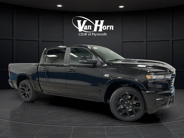 New 2026 Diamond Black Crystal Pearl-Coat Exterior Paint RAM Laramie image 1