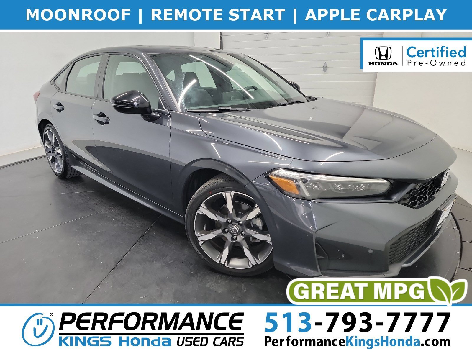 Certified Used 2025 Meteorite Gray Metallic Honda Sport Touring image 1