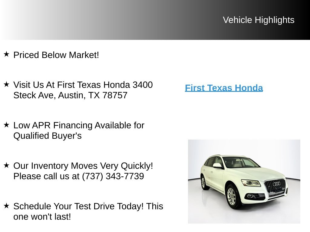 Used 2015 Ibis White Audi 2.0T Premium image 9