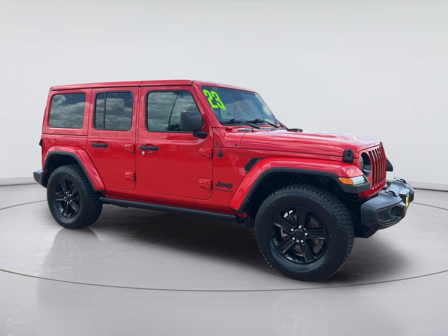 Used 2023 Firecracker Red Clearcoat Jeep Sahara Altitude image 3