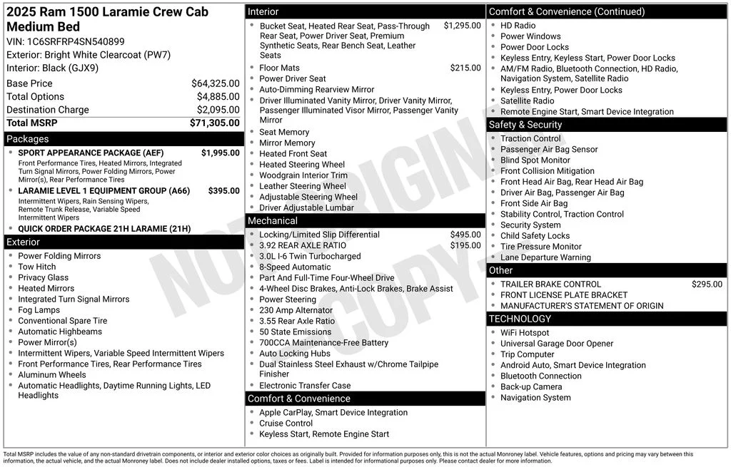 Used 2025 White Ram Laramie image 5