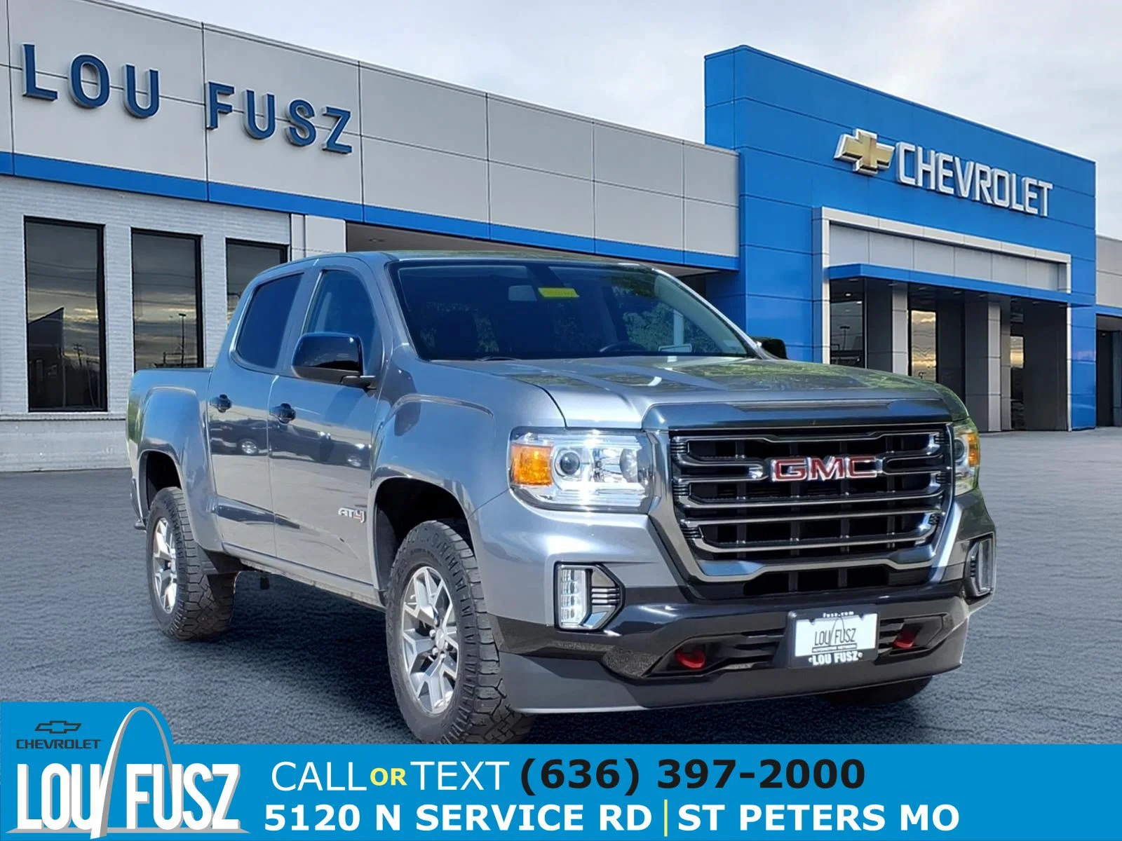 Used 2022 Satin Steel Metallic GMC 4WD AT4 with Leather image 1
