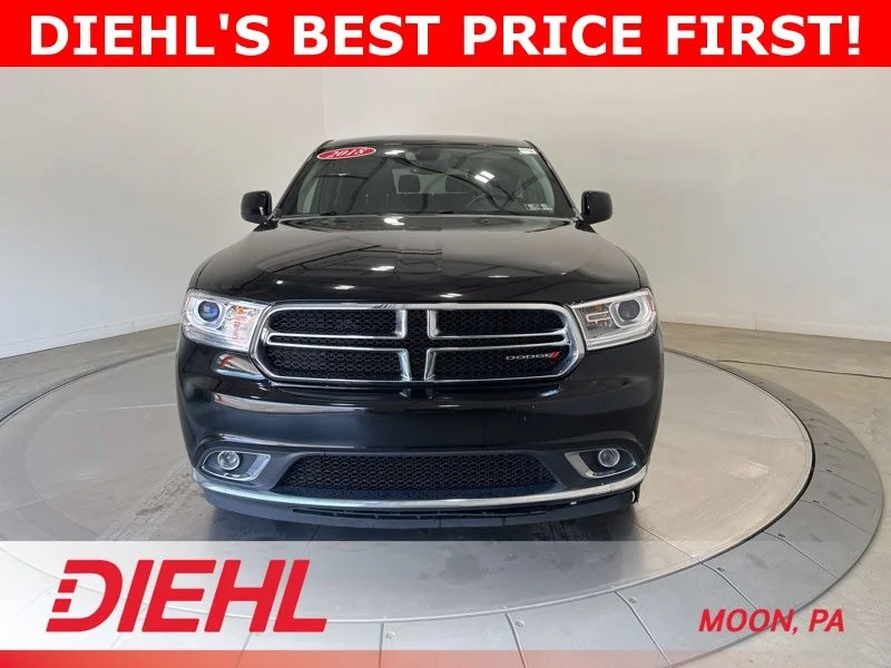 Used 2018 Dodge Durango SXT with VIN 1C4RDJAG2JC462816 for sale in Carnot-Moon, PA