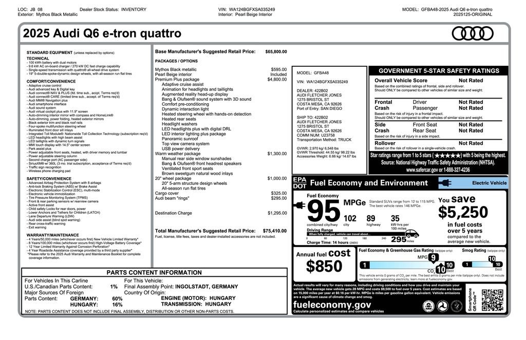 Used 2025 Black Audi Premium Plus quattro image 4