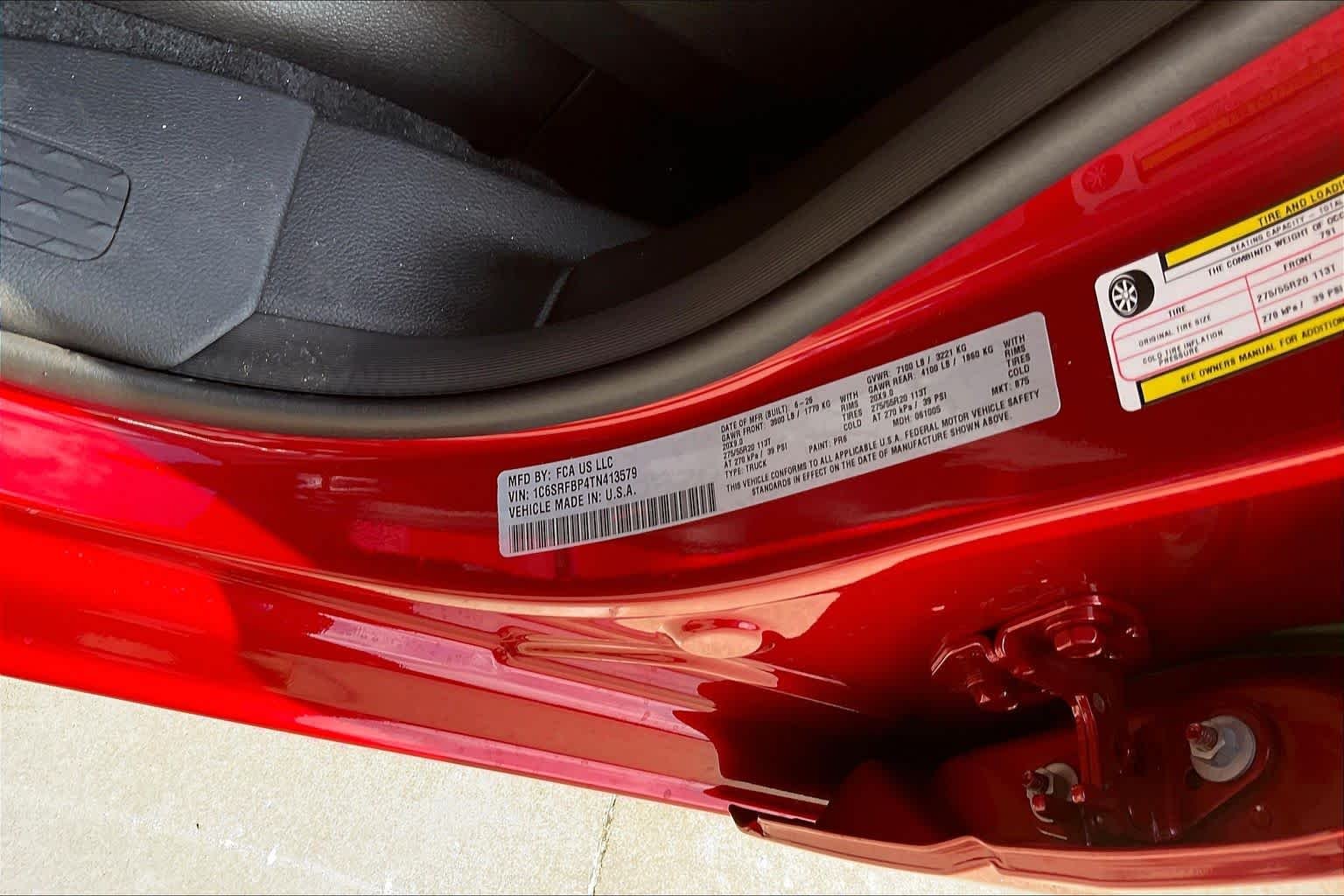 New 2026 Molten Red Pearl-Coat Exterior Paint RAM Big Horn image 20