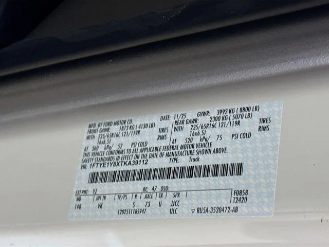 New 2026 Oxford White Ford Cargo Van image 56