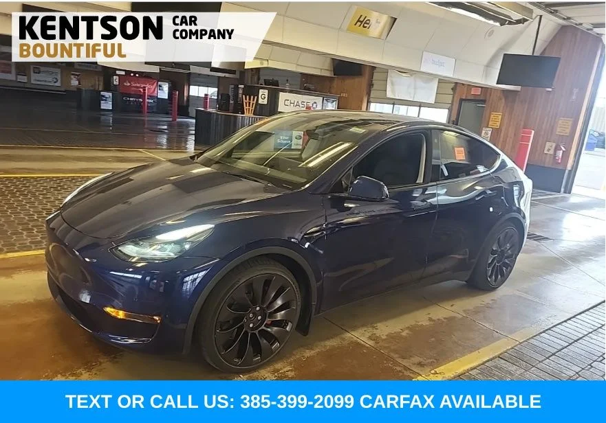 Used 2022 Blue Tesla Performance image 1