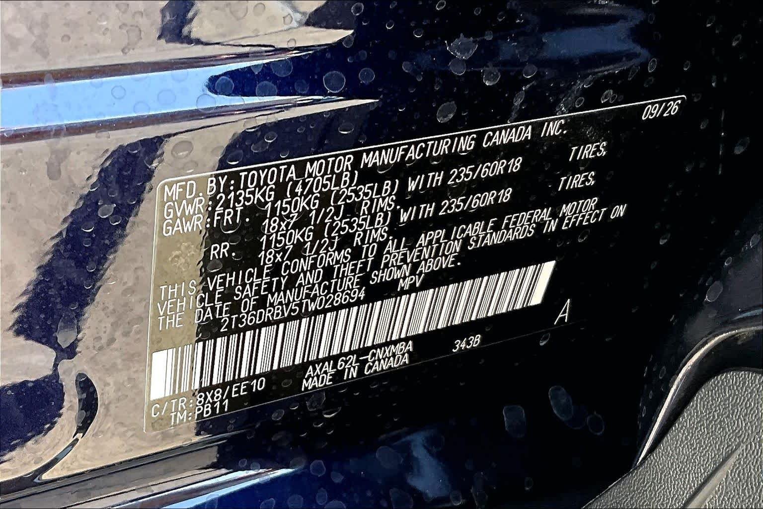 New 2026 Blueprint Toyota XLE Premium image 17