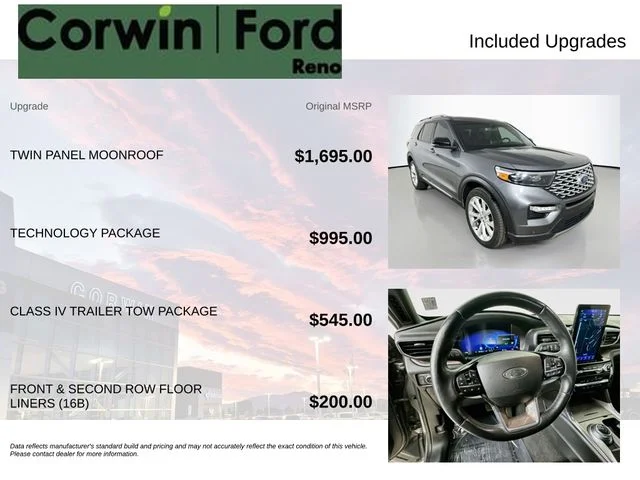 Used 2022 Gray Metallic Ford Platinum image 3