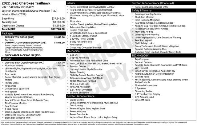 Used 2022 Black Jeep Trailhawk 4x4 image 5