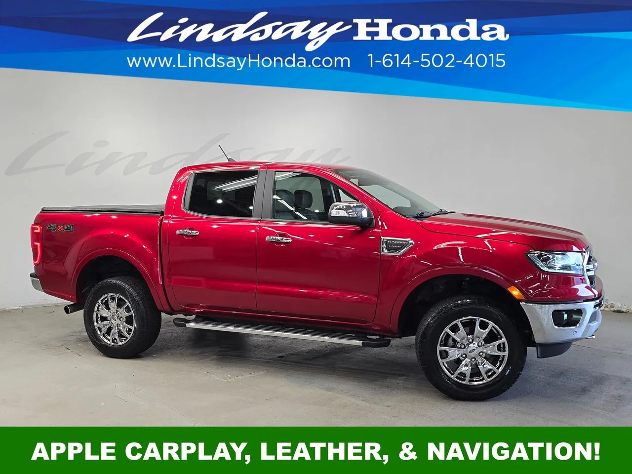 Used 2021 Rapid Red Metallic Tinted Clearcoat Ford Lariat image 3