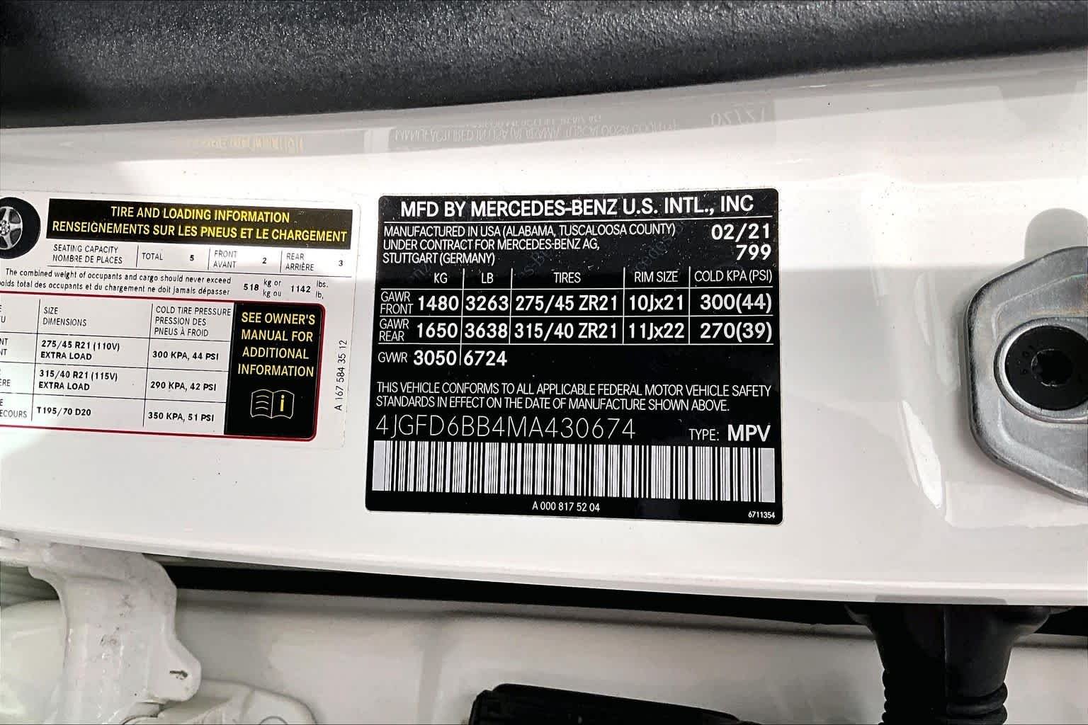 Used 2021 designo Diamond White Metallic Mercedes-Benz AMG® GLE 53 image 38
