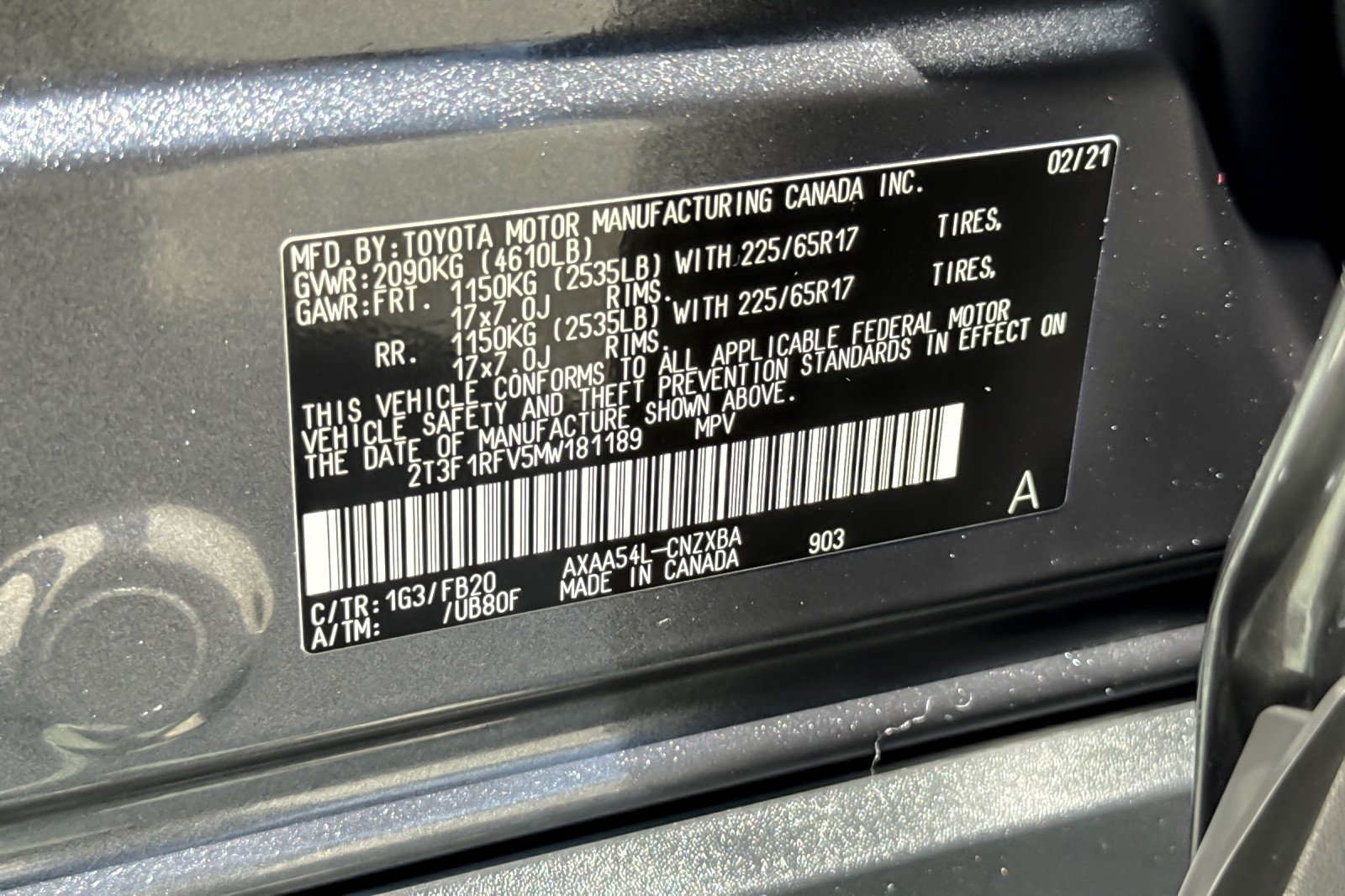 Used 2021 MAGNETIC GRAY Toyota LE image 26