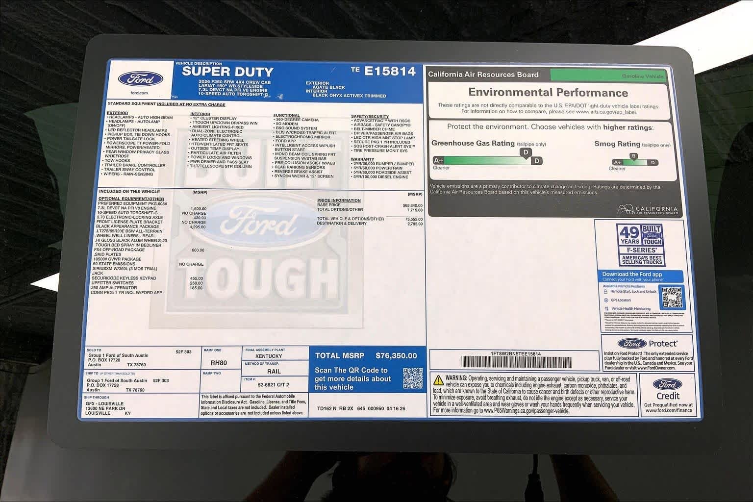 New 2026 Agate Black Metallic Ford F-250® Lariat® image 21