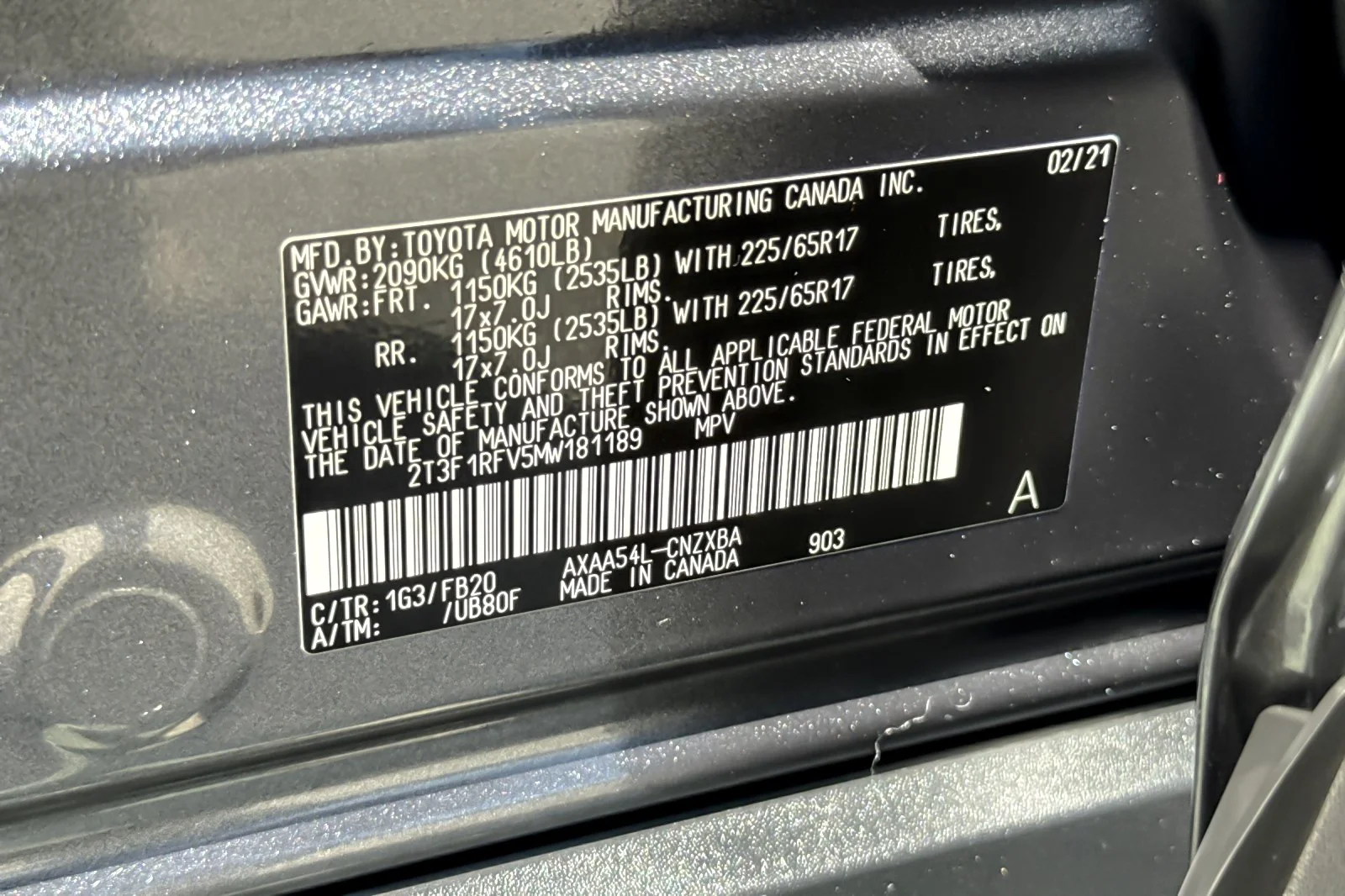 Used 2021 MAGNETIC GRAY Toyota LE image 26