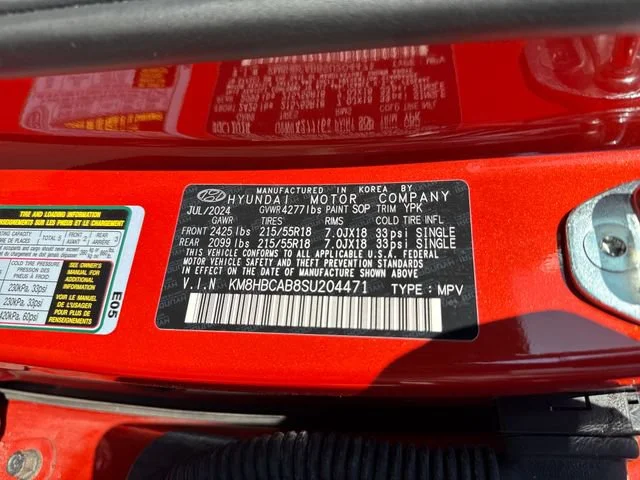Used 2025 Soultronic Orange Pearl Hyundai SEL image 16