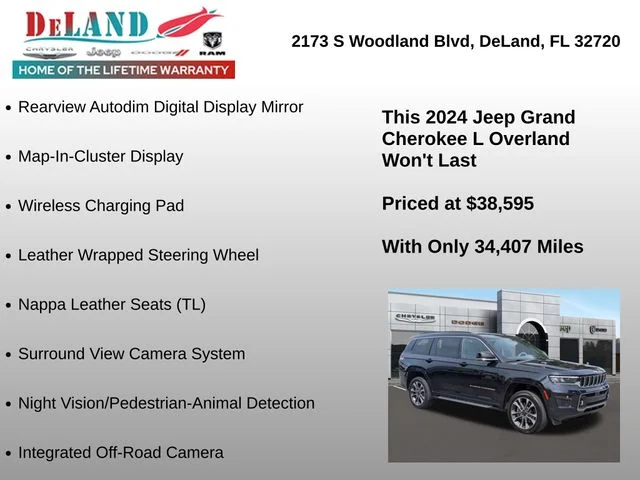 Used 2024 Black Jeep Overland image 30