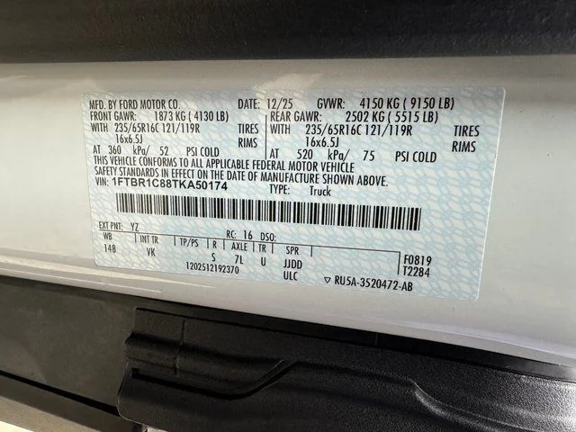 New 2026 Oxford White Ford Cargo Van image 33