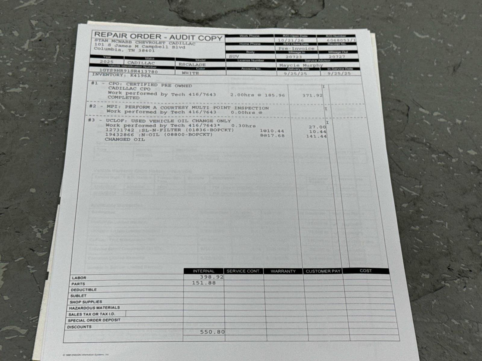 Certified Used 2025 Crystal White Tricoat Cadillac Escalade-V image 32