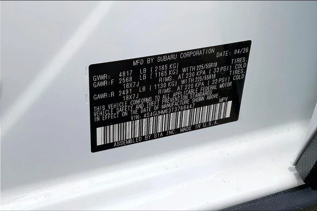 New 2026 White Subaru Limited image 8