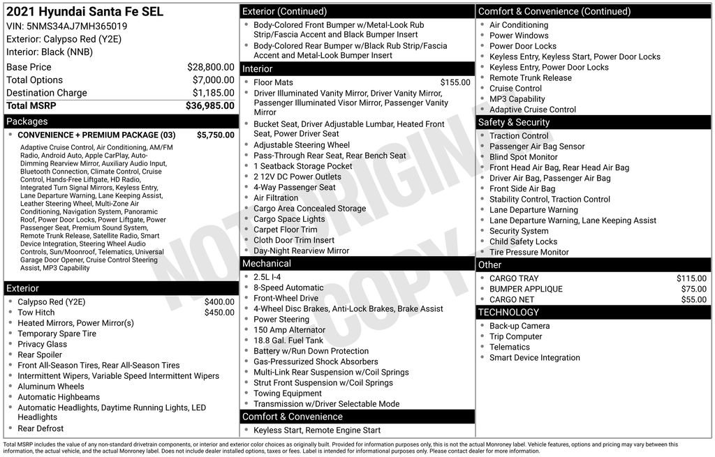 Used 2021 Red Hyundai SEL image 6