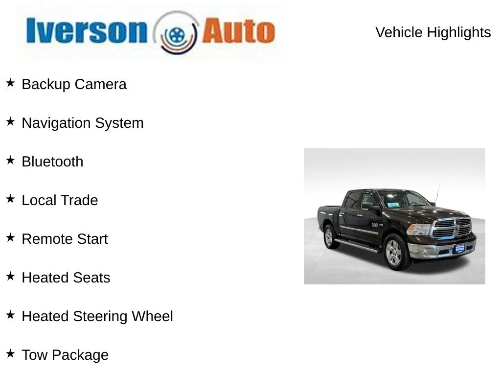 Used 2016 RAM Ram 1500 Pickup Big Horn with VIN 1C6RR7LT8GS422115 for sale in Huron, SD